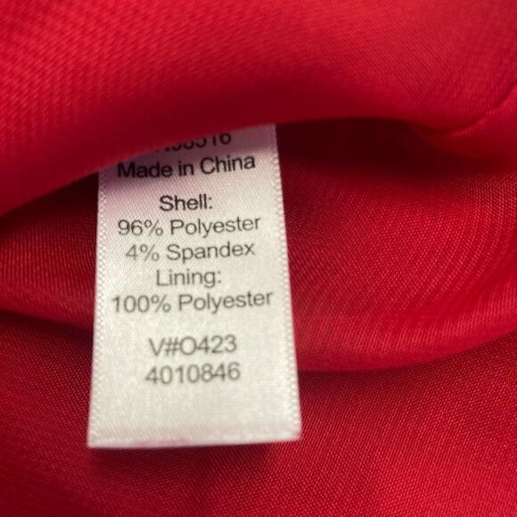 COLDWATER CREEK Women’s Red Top Size Large Embroidered Beaded Ruched Sleeveless - Picture 8 of 12